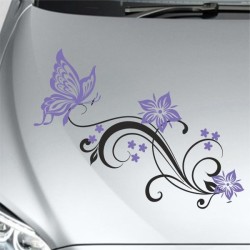 Aufkleber SET 2farbig Auto Seitendekor Tribal Car Style Blumen Gecko Landschaft Totenkopf Feder Vogel Rosen Tattoo Musik Strand