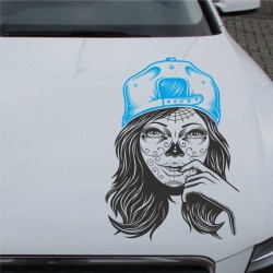 Aufkleber SET 2farbig Auto Seitendekor Tribal Car Style Blumen Gecko Landschaft Totenkopf Feder Vogel Rosen Tattoo Musik Strand