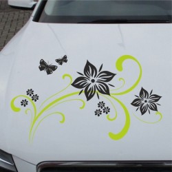 Aufkleber SET 2farbig Auto Seitendekor Tribal Car Style Blumen Gecko Landschaft Totenkopf Feder Vogel Rosen Tattoo Musik Strand