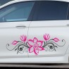 Aufkleber SET 2farbig Auto Seitendekor Tribal Car Style Blumen Gecko Landschaft Totenkopf Feder Vogel Rosen Tattoo Musik Strand