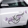 Aufkleber SET 2farbig Auto Seitendekor Tribal Car Style Blumen Gecko Landschaft Totenkopf Feder Vogel Rosen Tattoo Musik Strand
