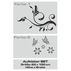Aufkleber SET 2farbig Auto Seitendekor Tribal Car Style Blumen Gecko Landschaft Totenkopf Feder Vogel Rosen Tattoo Musik Strand