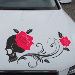 Aufkleber SET 2farbig Auto Seitendekor Tribal Car Style Blumen Gecko Landschaft Totenkopf Feder Vogel Rosen Tattoo Musik Strand