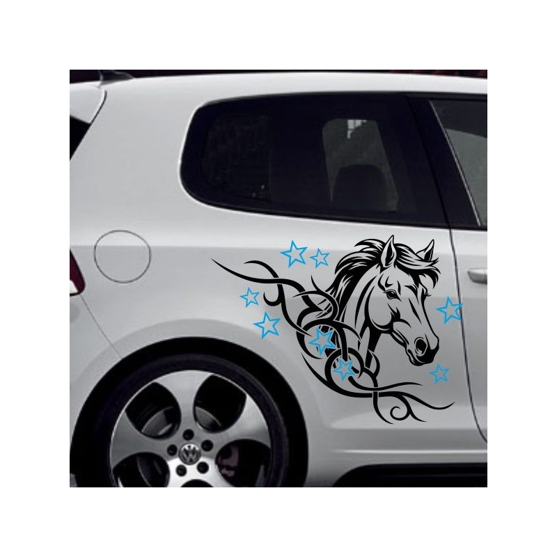 Aufkleber SET 2farbig Auto Seitendekor Tribal Car Style Blumen Gecko Landschaft Totenkopf Feder Vogel Rosen Tattoo Musik Strand