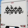 Aufkleber Wohnmobil Wohnwagen Reise Camping Auto Reisemobil Möwe Meer Kompass Globus Strand Palme Urlaub Spruch Familie Zuhause