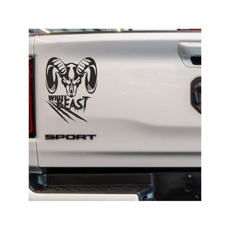 Aufkleber Pick UP Dodge Gelände Offroad Widder RAM Dekor Streifen Amerikanische Flagge Amerika BIG WHEEL Viper