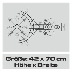 Aufkleber Auto Car Wikinger Viking Wölfe Wolf Runen Schwert Schild Rabe Runen Odin Odin´s Wölfe Böse Kette Valhalla Walhalla