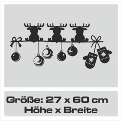 Wandaufkleber Wandtattoo Aufkleber Wand Weihnachten X-MAS Merry Christmas Kugel Schmuck  Weihnachtsbäckerei Backen Plätzen Backh