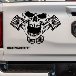 Aufkleber Pick UP Dodge Gelände Offroad Widder RAM Dekor Streifen Amerikanische Flagge Amerika BIG WHEEL Viper