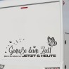 Aufkleber Wohnmobil Wohnwagen Reise Camping Auto Reisemobil Möwe Meer Kompass Globus Strand Palme Urlaub Spruch Familie Zuhause