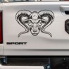 Aufkleber Pick UP Dodge Gelände Offroad Widder RAM Dekor Streifen Amerikanische Flagge Amerika BIG WHEEL Viper