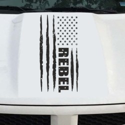 Aufkleber Pick UP Dodge Gelände Offroad Widder RAM Dekor Streifen Amerikanische Flagge Amerika BIG WHEEL Viper