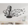 Wandaufkleber Musik Noten Blume Swing Melodie Music Aufkleber Wand Wandtattoo 08