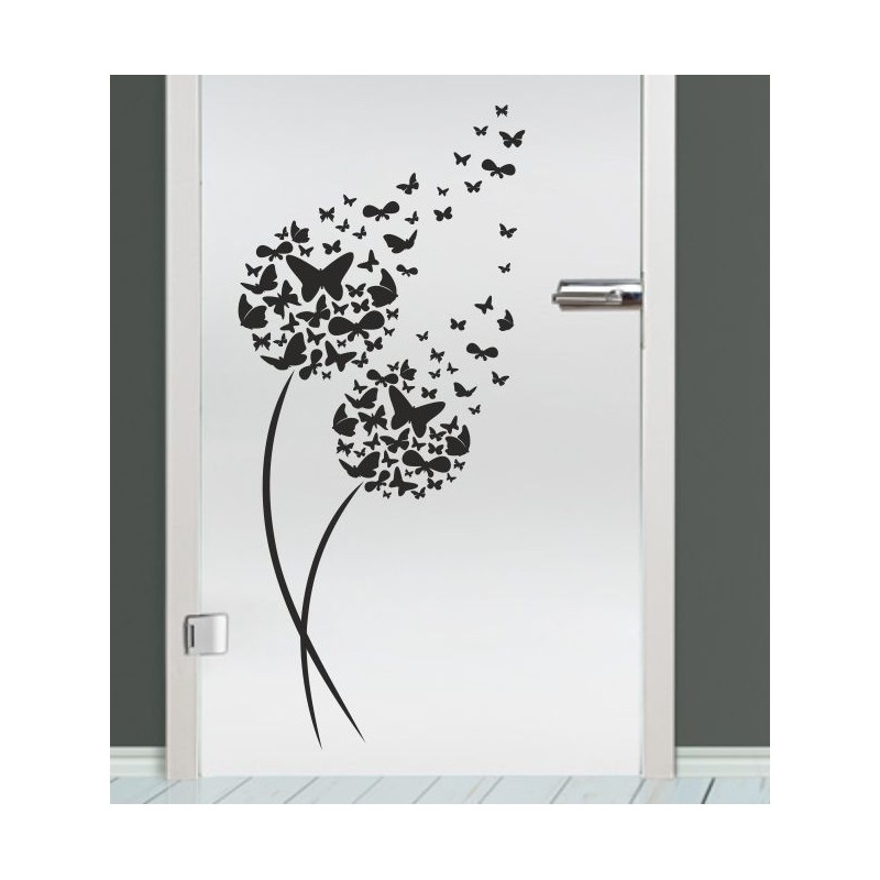 Aufkleber Glas Dekor Fenster Dusche Duschkabine Glas Tür Glastür Schaufenster Beschriftung Spa Wellness Meer Delphin Rose Wasser