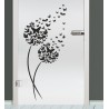 Aufkleber Glas Dekor Fenster Dusche Duschkabine Glas Tür Glastür Schaufenster Beschriftung Spa Wellness Meer Delphin Rose Wasser