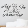Wandaufkleber Wandtattoo Träume Dreams Traumfänger Feder Teufel Teufelchen Liebe Sex Leidenschaft Schriftzüge Feder Engel