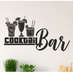 Wandaufkleber Küche Cocktail Bar Cocktails Gläser Essen Aufkleber Wand Wandtattoo 01