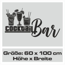 Wandaufkleber Küche Cocktail Bar Cocktails Gläser Essen Aufkleber Wand Wandtattoo 01