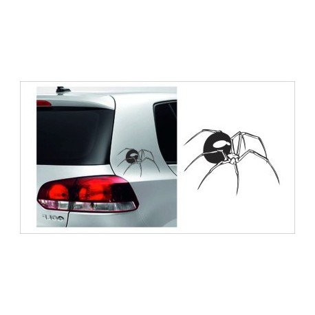 Spinne Spider  Aufkleber SET  Tattoo Auto Car Style Tuning Heckscheibe Lack & Glas