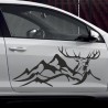 Aufkleber SET Offroad 4x4 Berge Alpen Hirsch Geweih Landschaft Dekor Auto 13