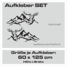 Aufkleber SET Offroad 4x4 Berge Alpen Hirsch Geweih Landschaft Dekor Auto 13