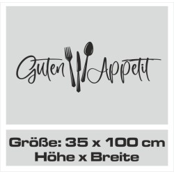 Wandaufkleber Küche Guten Appetit Besteck Kochen Essen Aufkleber Wand Wandtattoo 02