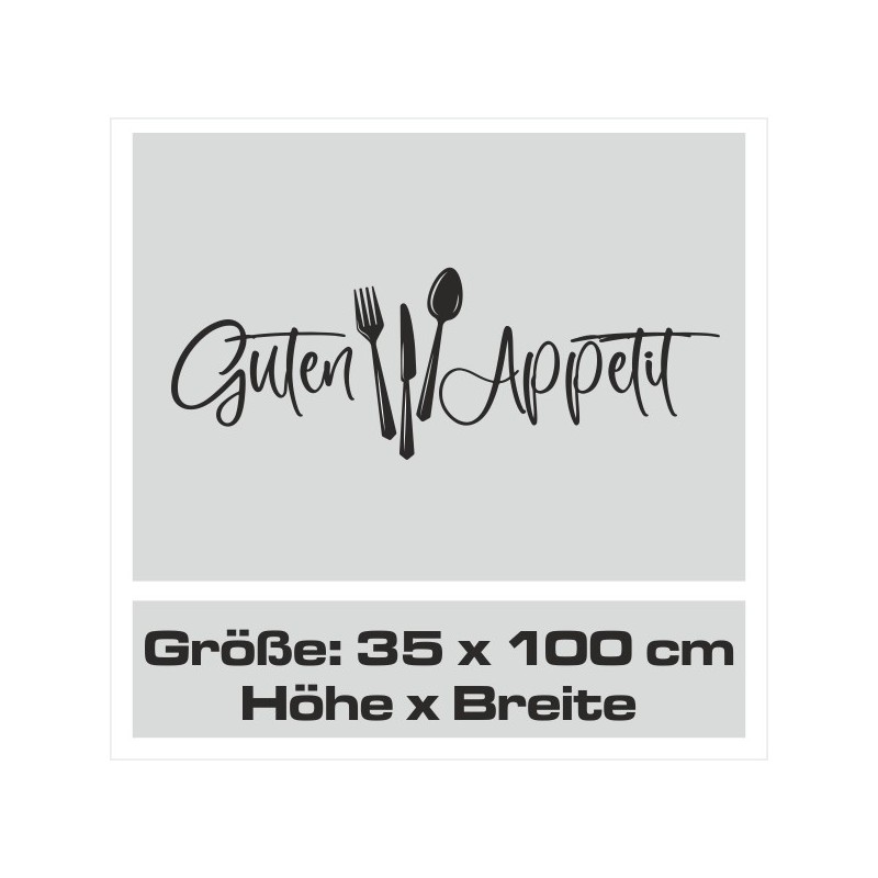 Wandaufkleber Küche Guten Appetit Besteck Kochen Essen Aufkleber Wand Wandtattoo 02