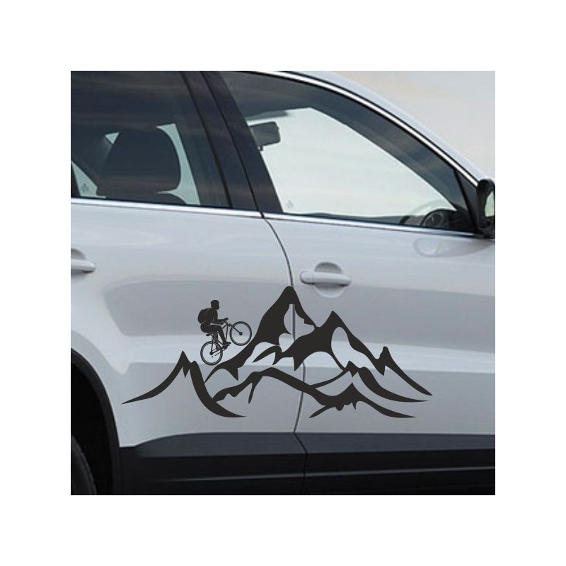 Aufkleber SET Offroad 4x4 Berge Alpen Cross Fahrrad Biker Landschaft Dekor Auto 18