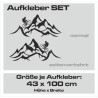 Aufkleber SET Offroad 4x4 Berge Alpen Cross Fahrrad Biker Landschaft Dekor Auto 18