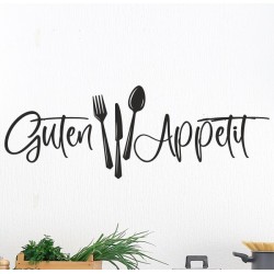 Wandaufkleber Küche Guten Appetit Besteck Kochen Essen Aufkleber Wand Wandtattoo 02