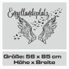 Wandaufkleber Engellandeplatz Flügel Schmetterlinge Engel Aufkleber Wand Wandtattoo 01