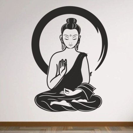 Wand Aufkleber Tattoo Wand Yoga Buddha Buddhist Glaube Gott Mönch Erholung Entspannung Sport Relax Innere Ruhe Gleichgewicht