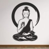 Wand Aufkleber Tattoo Wand Yoga Buddha Buddhist Glaube Gott Mönch Erholung Entspannung Sport Relax Innere Ruhe Gleichgewicht