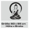 Wand Aufkleber Tattoo Wand Yoga Buddha Buddhist Glaube Gott Mönch Erholung Entspannung Sport Relax Innere Ruhe Gleichgewicht