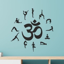 Wand Aufkleber Tattoo Wand Yoga Buddha Buddhist Glaube Gott Mönch Erholung Entspannung Sport Relax Innere Ruhe Gleichgewicht