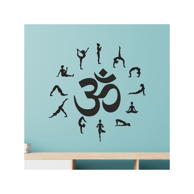 Wand Aufkleber Tattoo Wand Yoga Buddha Buddhist Glaube Gott Mönch Erholung Entspannung Sport Relax Innere Ruhe Gleichgewicht