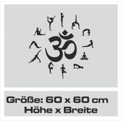 Wand Aufkleber Tattoo Wand Yoga Buddha Buddhist Glaube Gott Mönch Erholung Entspannung Sport Relax Innere Ruhe Gleichgewicht