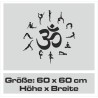 Wand Aufkleber Tattoo Wand Yoga Buddha Buddhist Glaube Gott Mönch Erholung Entspannung Sport Relax Innere Ruhe Gleichgewicht