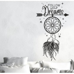 Wandaufkleber Traumfänger Follow your Dreams Traum Träume Aufkleber Wand Wandtattoo 02