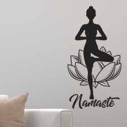 Wand Aufkleber Tattoo Wand Yoga Buddha Buddhist Glaube Gott Mönch Erholung Entspannung Sport Relax Innere Ruhe Gleichgewicht