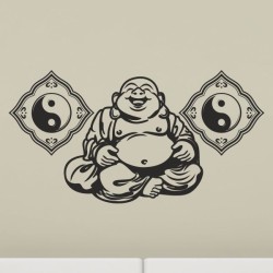Wand Aufkleber Tattoo Wand Yoga Buddha Buddhist Glaube Gott Mönch Erholung Entspannung Sport Relax Innere Ruhe Gleichgewicht