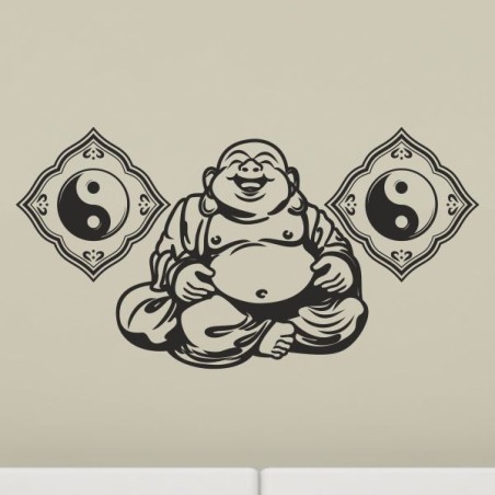 Wand Aufkleber Tattoo Wand Yoga Buddha Buddhist Glaube Gott Mönch Erholung Entspannung Sport Relax Innere Ruhe Gleichgewicht