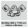 Wand Aufkleber Tattoo Wand Yoga Buddha Buddhist Glaube Gott Mönch Erholung Entspannung Sport Relax Innere Ruhe Gleichgewicht
