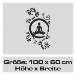 Wand Aufkleber Tattoo Wand Yoga Buddha Buddhist Glaube Gott Mönch Erholung Entspannung Sport Relax Innere Ruhe Gleichgewicht