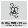 Wand Aufkleber Tattoo Wand Yoga Buddha Buddhist Glaube Gott Mönch Erholung Entspannung Sport Relax Innere Ruhe Gleichgewicht