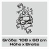 Wand Aufkleber Tattoo Wand Yoga Buddha Buddhist Glaube Gott Mönch Erholung Entspannung Sport Relax Innere Ruhe Gleichgewicht