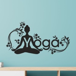 Wand Aufkleber Tattoo Wand Yoga Buddha Buddhist Glaube Gott Mönch Erholung Entspannung Sport Relax Innere Ruhe Gleichgewicht