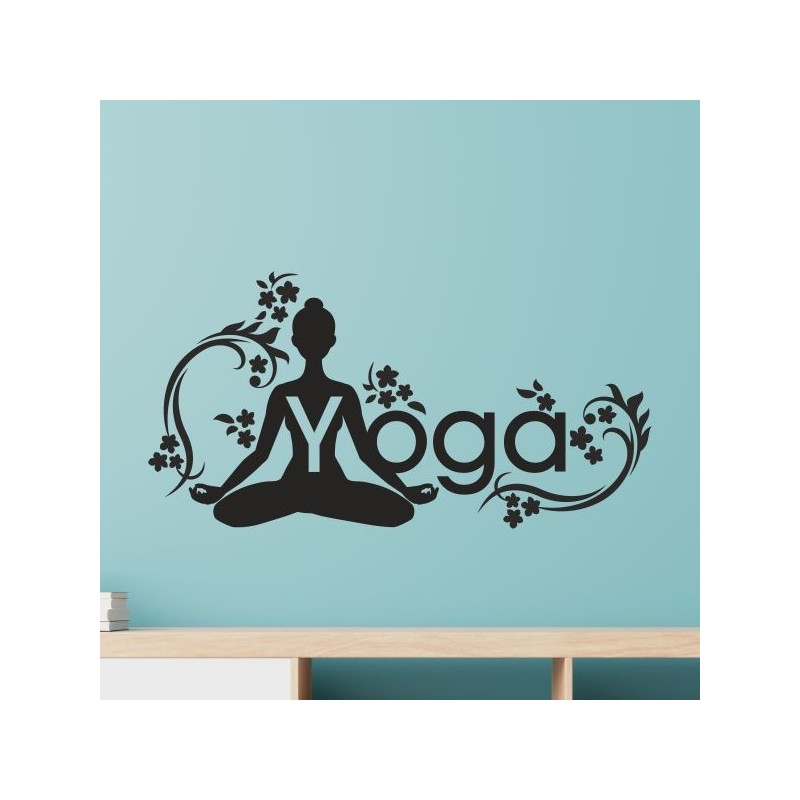Wand Aufkleber Tattoo Wand Yoga Buddha Buddhist Glaube Gott Mönch Erholung Entspannung Sport Relax Innere Ruhe Gleichgewicht