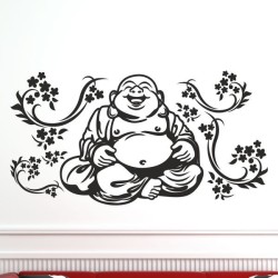 Wand Aufkleber Tattoo Wand Yoga Buddha Buddhist Glaube Gott Mönch Erholung Entspannung Sport Relax Innere Ruhe Gleichgewicht