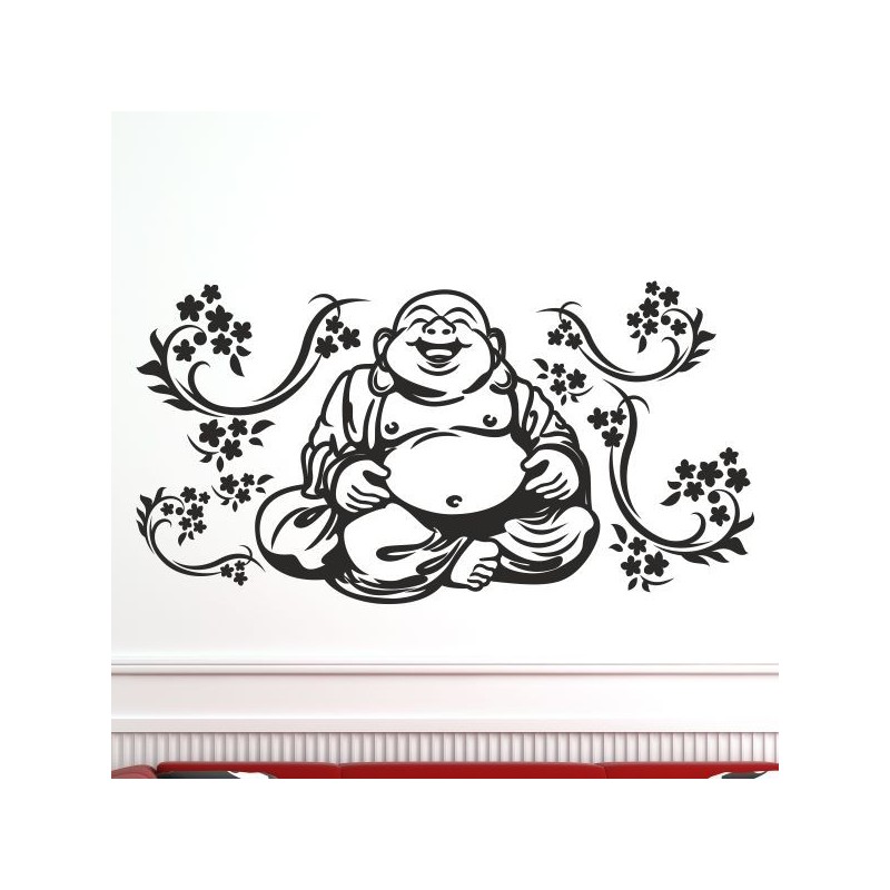 Wand Aufkleber Tattoo Wand Yoga Buddha Buddhist Glaube Gott Mönch Erholung Entspannung Sport Relax Innere Ruhe Gleichgewicht